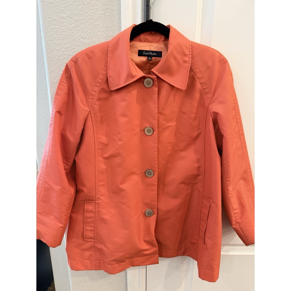 Evan-Picone Women's Short Trench Coat Jacket Size Medium‎